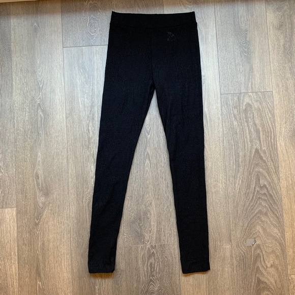 H&M Women's Lace Leggings Tights Skinny Leg Full length Sheer Mesh Black Small - Picture 13 of 15